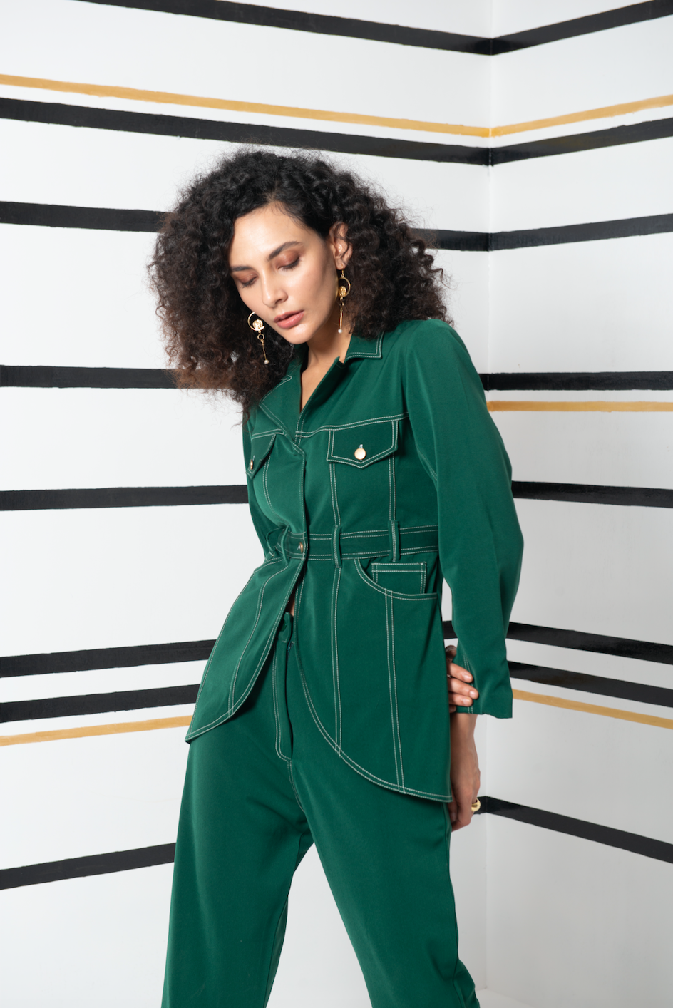 Green Blazer Co-ord